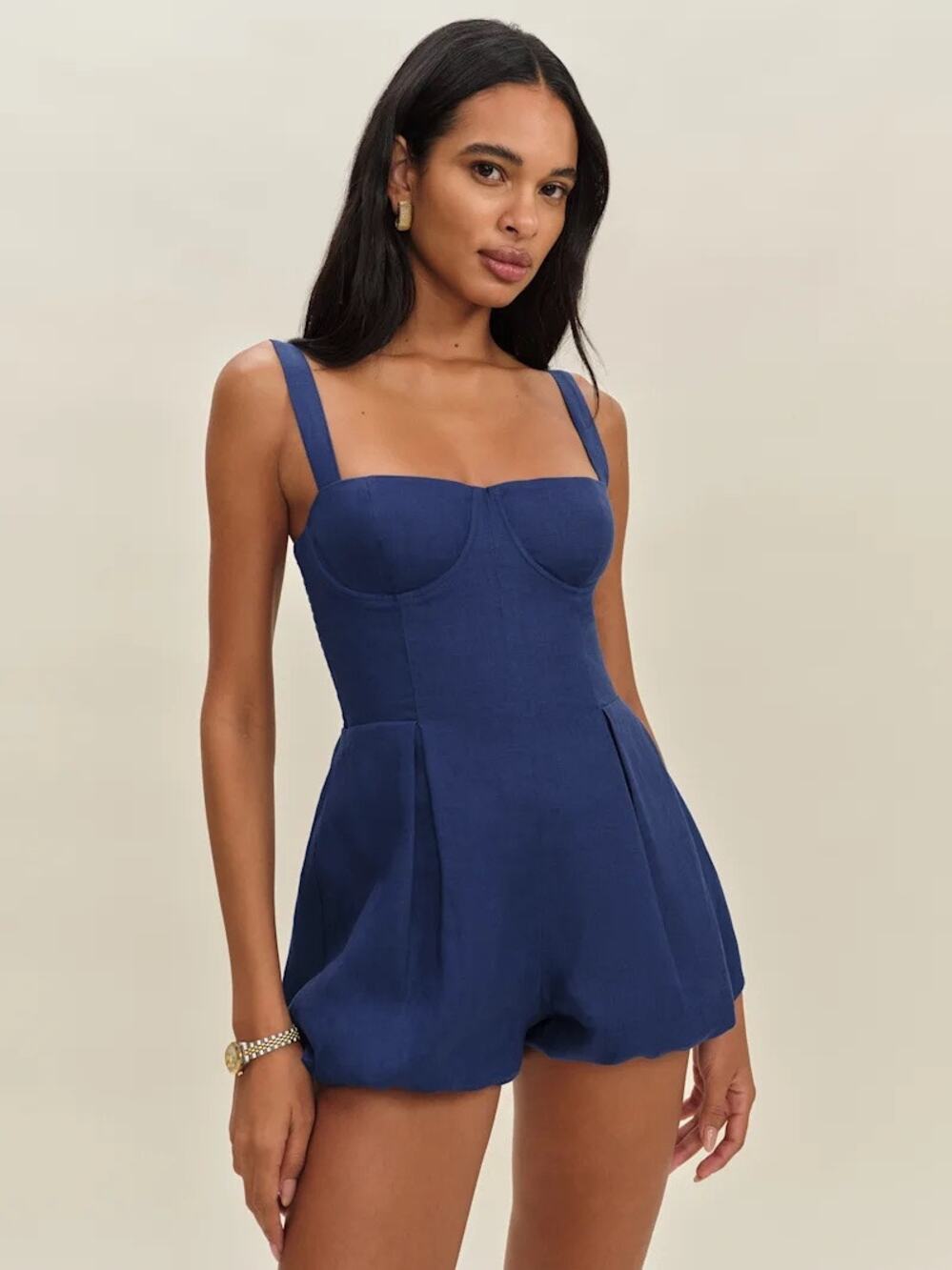 SZ 4 Reformation Lydia Linen Romper NWT